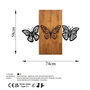Wallity Butterflies 2 - Escultura de pared en madera y metal nogal y negro